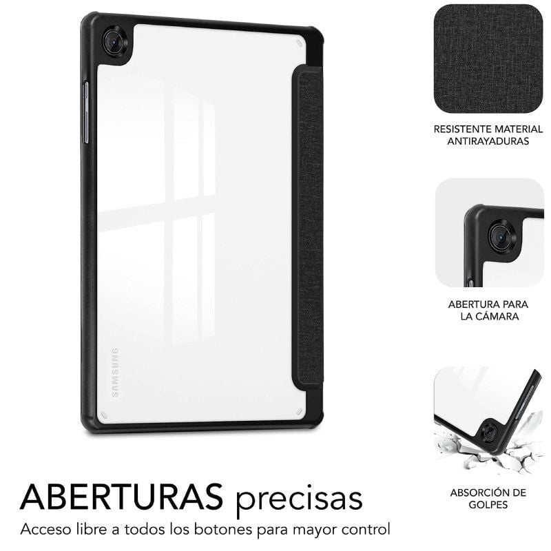 Funda Subblim Clear Shock Case para Samsung A11 8.7"/ Negra