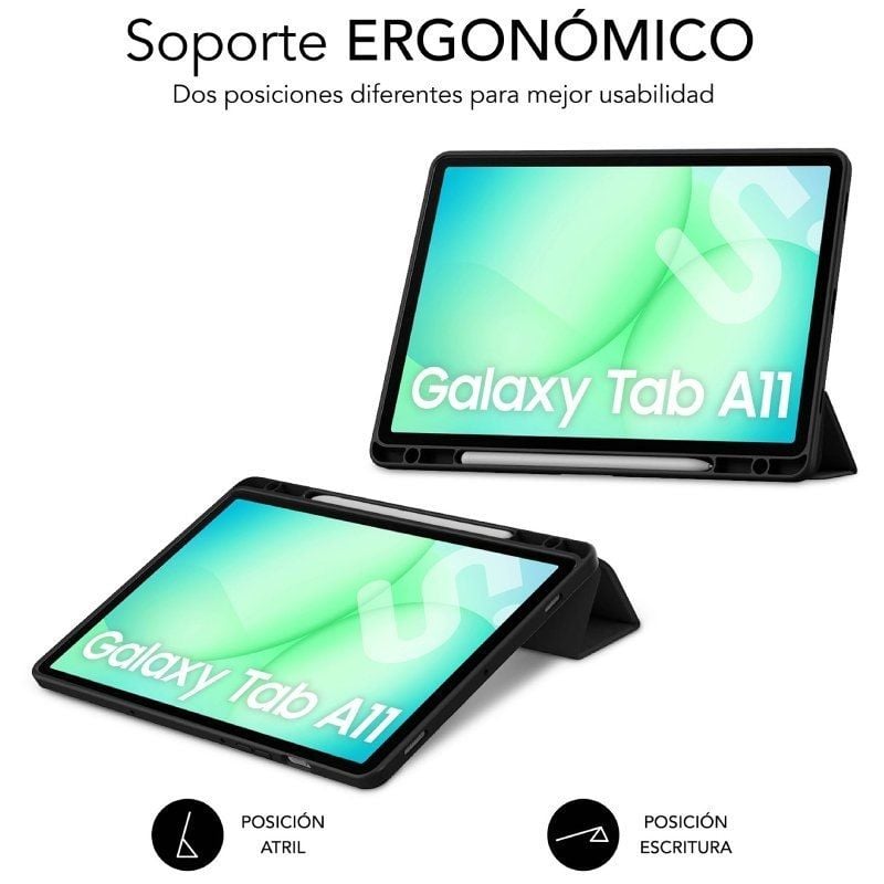 Funda Subblim Clear Shock Case para Samsung A11 8.7"/ Negra