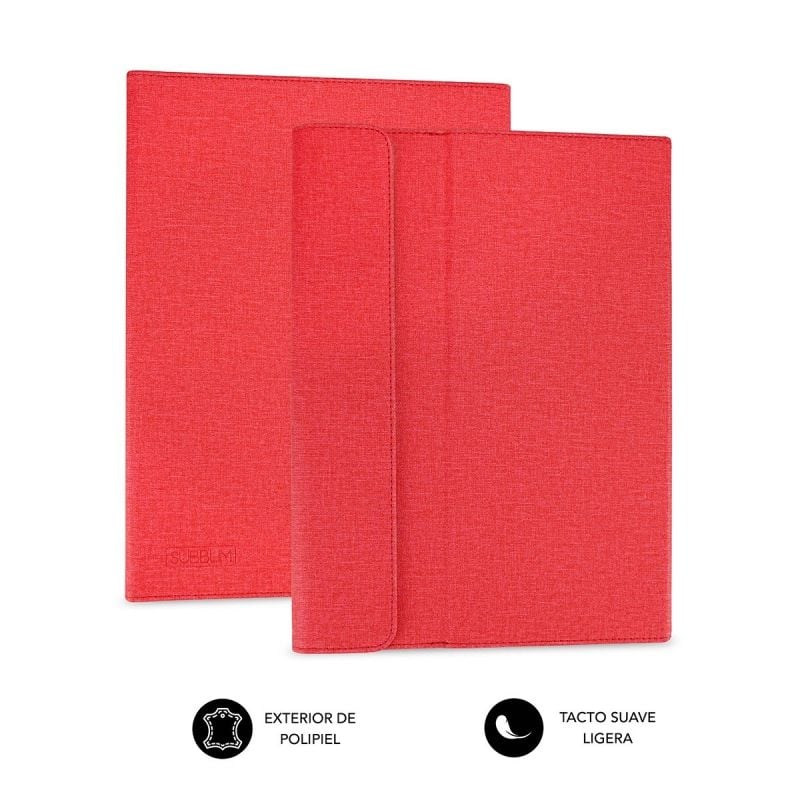 Funda Subblim Clever Stand para Tablets de 9.6"-11"/ Roja