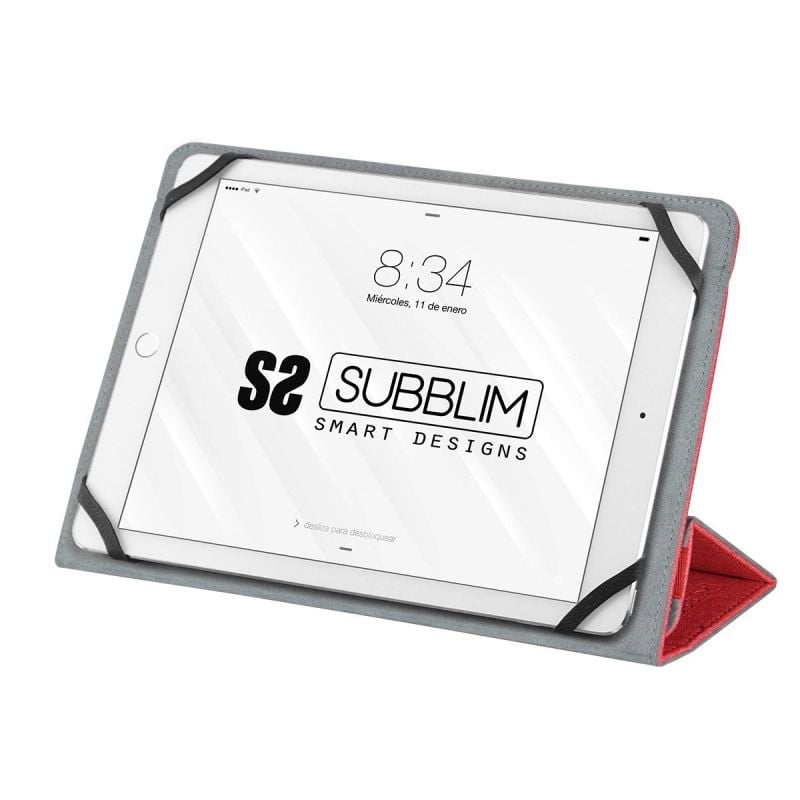Funda Subblim Clever Stand para Tablets de 9.6"-11"/ Roja