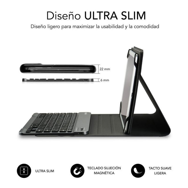 Funda con Teclado Subblim Keytab Pro Bluetooth para Tablets de 9.6"-10.8"/ Roja Main Image