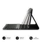Funda con Teclado Subblim Keytab Pro Bluetooth para Tablets de 9.6"-10.8"/ Roja