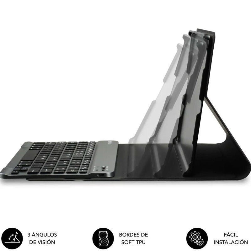 Funda con Teclado Subblim Shock Case Lenovo Tab 10.1" 2025/ Negra
