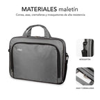 Maletín Subblim Oxford para Portátiles hasta 16"/ Gris