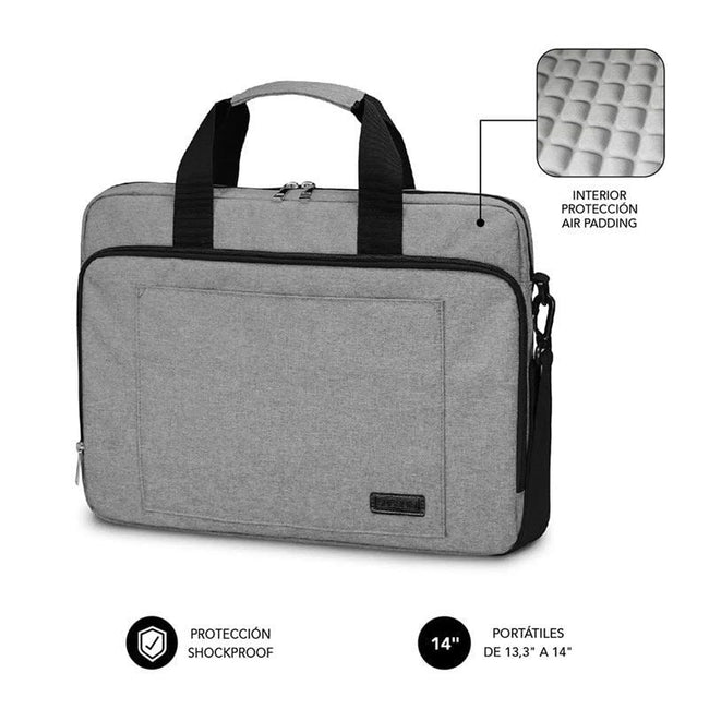 Maletín Subblim Air Padding Laptop Bag para Portátiles hasta 14"/ Cinta para Trolley/ Gris Hover Image