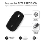 Ratón Inalámbrico Subblim Dual Flat/ Batería recargable/ Hasta 1600 DPI