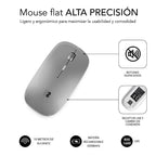 Ratón Inalámbrico Subblim Dual Flat/ Batería recargable/ Hasta 1600 DPI/ Plata