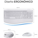 Teclado y Ratón Inalámbrico Subblim Combo Dual Office Prowave/ Blanco