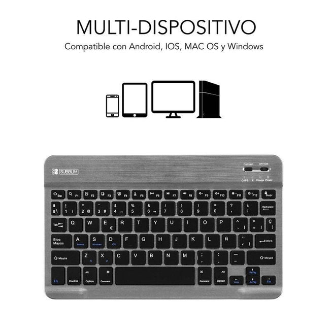 Teclado Compacto Inalámbrico Subblim Smart/ Gris Main Image