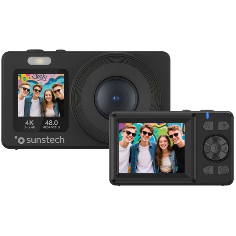 Cámara Digital Sunstech DCAM4825/ 48MP/ Zoom ptico 18x/ Negra