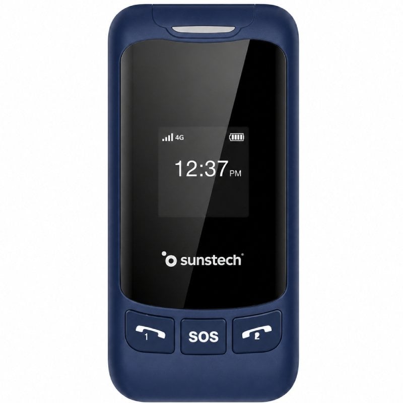 Teléfono Móvil Sunstech CELT26 para Personas Mayores/ Azul