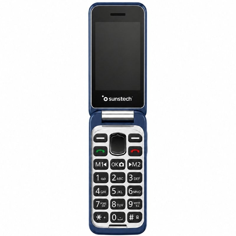 Teléfono Móvil Sunstech CELT26 para Personas Mayores/ Azul