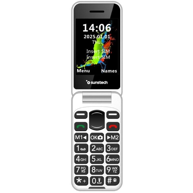 Teléfono Móvil Sunstech CELT26 para Personas Mayores/ Negro