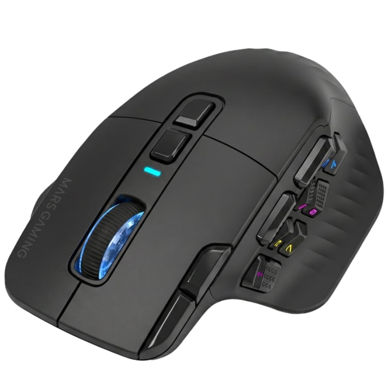 Ratón Gaming Mars Gaming MMW-HEX16/ Batería Recargable/ Hasta 24000 DPI