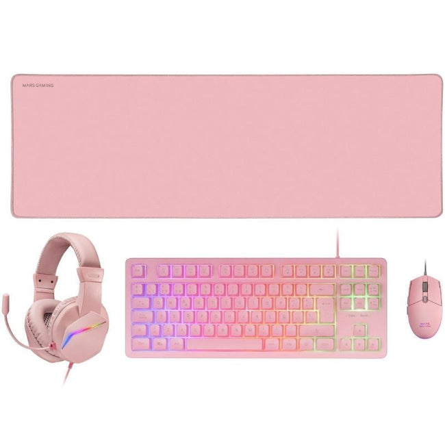 Pack Gaming Mars Gaming MCP-RGB3P/ Teclado RGB + Ratón ptico + Alfombrilla XXL + Auriculares Hover Image