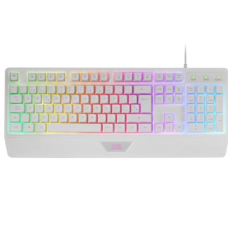 Pack Gaming Mars Gaming MCP124/ Teclado H-MECH + Ratón ptico + Alfombrilla/ Blanco