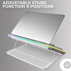 Soporte Refrigerante Mars Gaming MNBC13 para Portátiles hasta 17"/ Iluminación LED