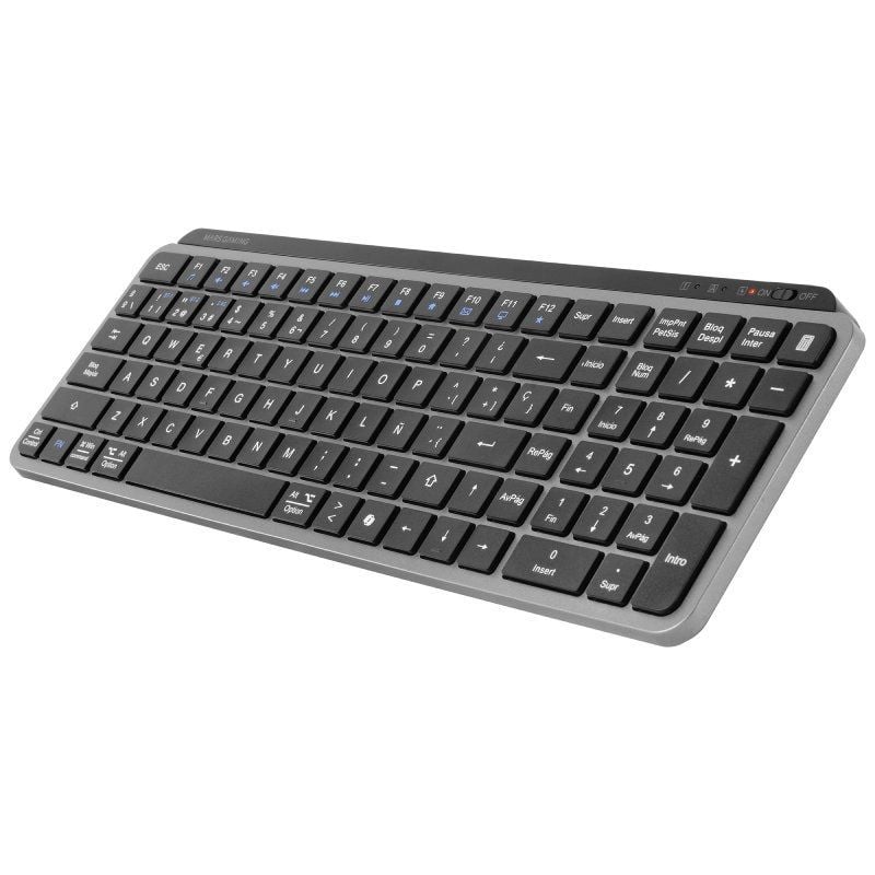 Teclado Compacto Inalámbrico Mars Gaming MK-SILENKEYS/ Negro