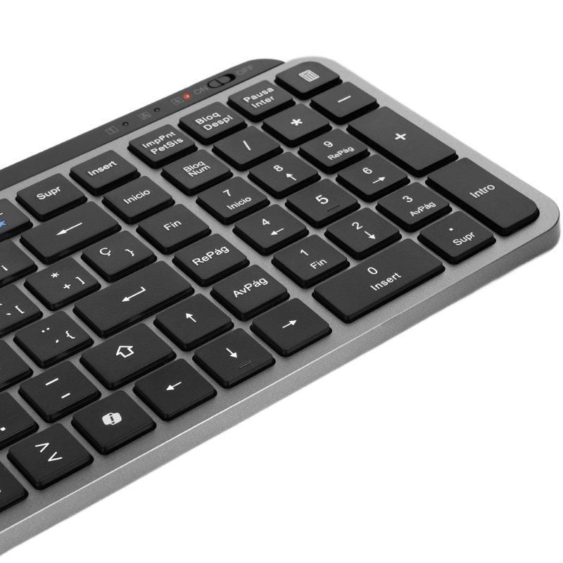 Teclado Compacto Inalámbrico Mars Gaming MK-SILENKEYS/ Negro