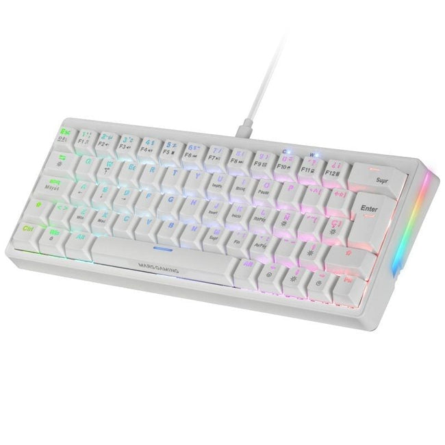 Teclado Gaming Mecánico Mars Gaming MKMINIPRO/ Switch Amarillo/ Blanco Main Image