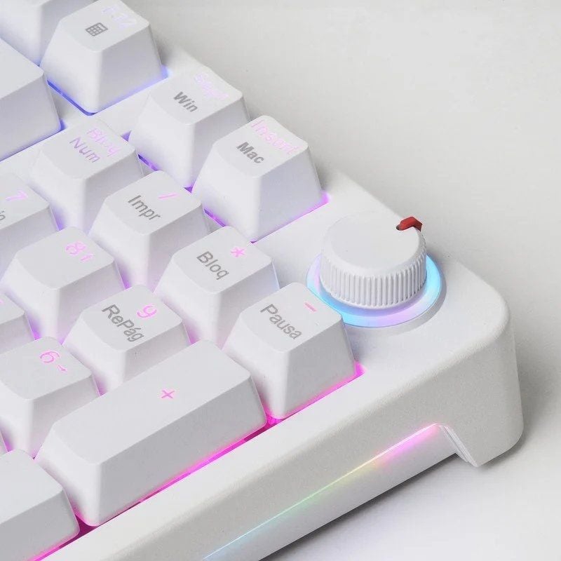 Teclado Gaming Mecánico Mars Gaming MKPROBES/ Switch Azul/ Blanco