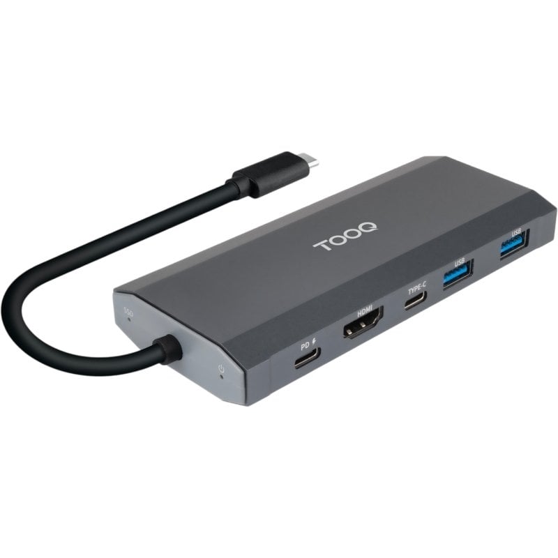 Docking USB Tipo-C TooQ TQE-2241G/ Ranura SSD M.2/ 1xHDMI/ 2xUSB/ 1xUSB Tipo-C/ 1xLector Tarjetas/ 1xUSB Tipo-C PD
