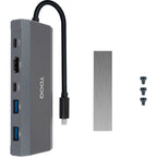 Docking USB Tipo-C TooQ TQE-2241G/ Ranura SSD M.2/ 1xHDMI/ 2xUSB/ 1xUSB Tipo-C/ 1xLector Tarjetas/ 1xUSB Tipo-C PD