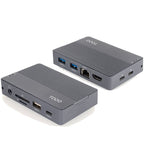 Docking USB Tipo-C TooQ TQE-2242G/ Ranura SSD M.2/ 1xHDMI/ 1xRJ45/ 1xUSB/ 1xUSB Tipo-C/ 1xLector Tarjetas/ 1x Jack 3.5/ 1xUSB Tipo-C PD