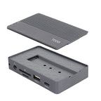Docking USB Tipo-C TooQ TQE-2242G/ Ranura SSD M.2/ 1xHDMI/ 1xRJ45/ 1xUSB/ 1xUSB Tipo-C/ 1xLector Tarjetas/ 1x Jack 3.5/ 1xUSB Tipo-C PD