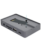 Docking USB Tipo-C TooQ TQE-2242G/ Ranura SSD M.2/ 1xHDMI/ 1xRJ45/ 1xUSB/ 1xUSB Tipo-C/ 1xLector Tarjetas/ 1x Jack 3.5/ 1xUSB Tipo-C PD