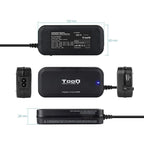 Cargador de Portátil TooQ TQLC-90BS02M/ 1xUSB/ 90W/ Manual/ 12 Conectores/ Voltaje 15-24V