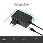 Cargador de Portátil GaN TooQ TQLC-USBCGAN90PD/ 1xUSB Tipo-C/ 90W/ Automático/ Voltaje 5-20V