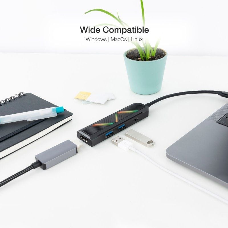Docking USB Tipo-C Nanocable 10.16.0401/ 2xUSB/ 1xUSB Tipo-C PD/ 1xHDMI 4K