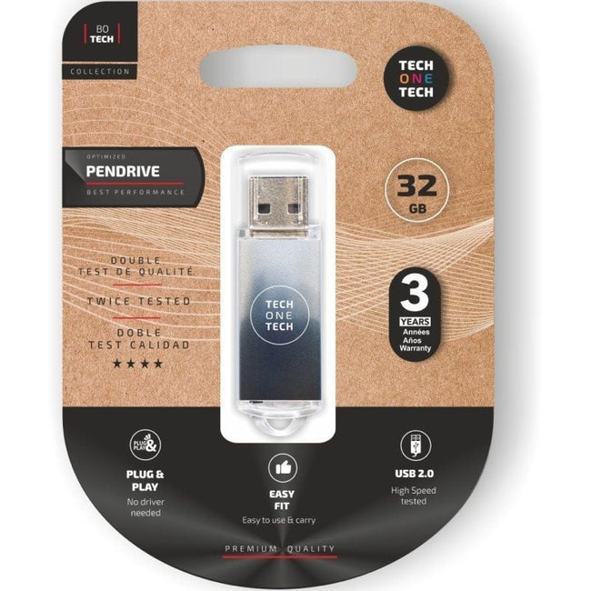 Pendrive 32GB Tech One Tech Be B&W USB 2.0/ Blanco y Negro Degradado Hover Image