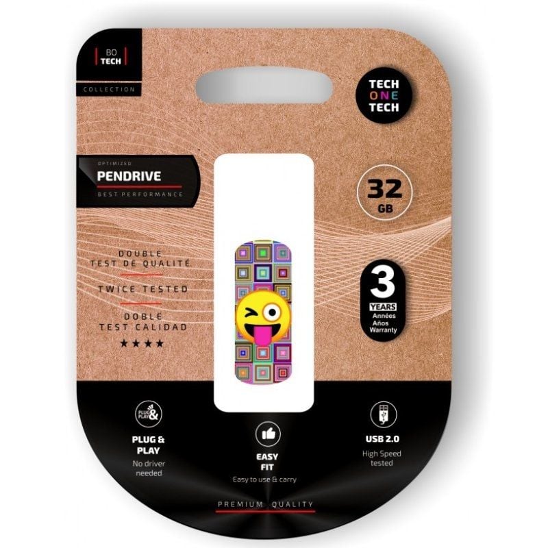 Pendrive 32GB Tech One Tech Emoji guio USB 2.0