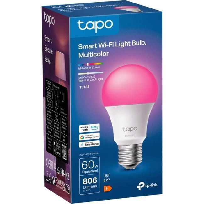 Bombilla Inteligente TP-Link Tapo TL13E/ Casquillo E27/ 8.3W/ 806 Lúmenes/ 2500 - 6500K Main Image