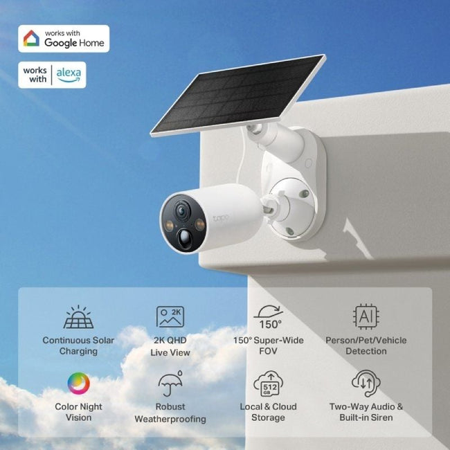 Cámaras de Videovigilancia TP-Link Tapo C425 KIT/ Visión Nocturna/ Control desde APP/ Incluye Panel Solar Main Image
