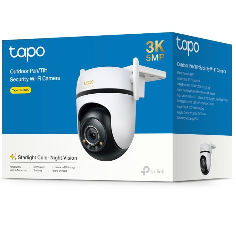 Cámara de Videovigilancia TP-Link Tapo C530WS/ 360/ Visión Nocturna/ Control desde APP