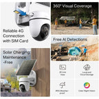 Cámara de Videovigilancia TP-Link Tapo C615G Kit/ Visión Nocturna/ Control desde APP/ Incluye Panel Solar
