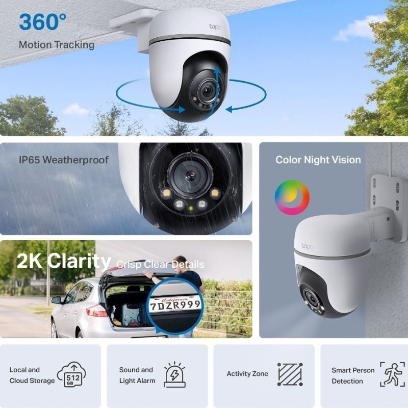 Cámara de Videovigilancia TP-Link Tapo TC41/ Visión Nocturna/ Control desde APP