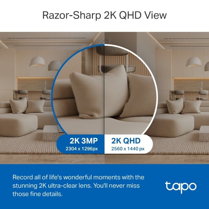 Cámara de Videovigilancia TP-Link Tapo TC72/ 360/ Visión Nocturna/ Control desde APP