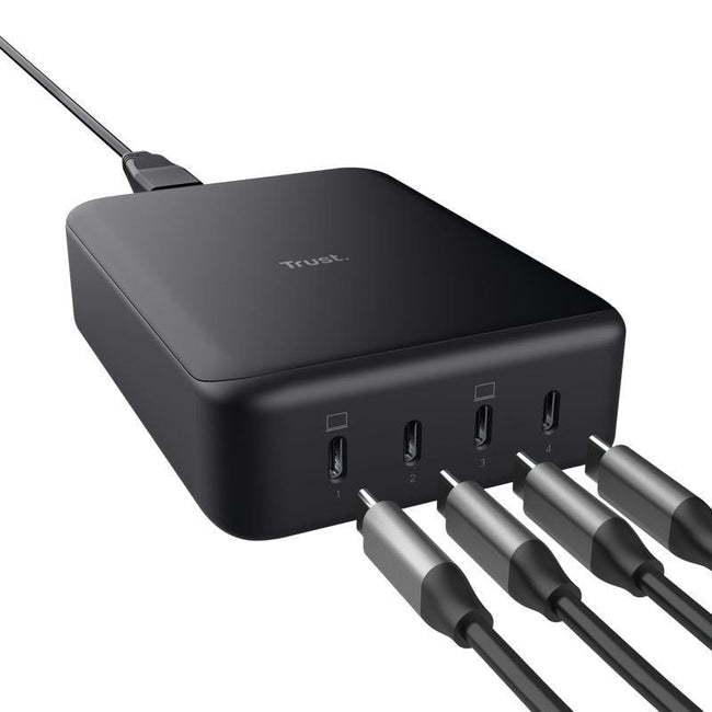Cargador de Pared GaN Trust Maxo/ 4xUSB Tipo-C/ 240W/ Automático/ Voltaje 5-20V Main Image