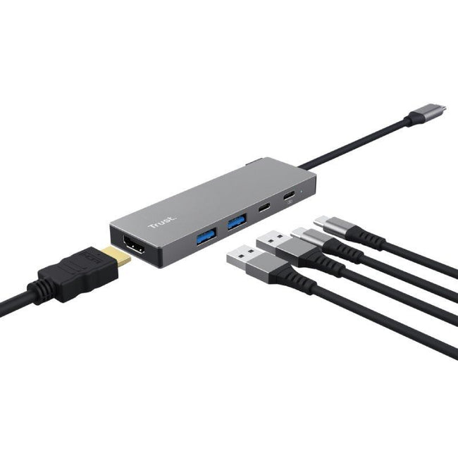 Docking USB Tipo-C Trust Dalyx/ 2xUSB/ 1xHDMI 4K/ 2xUSB Tipo-C/ Gris Main Image