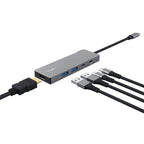 Docking USB Tipo-C Trust Dalyx/ 2xUSB/ 1xHDMI 4K/ 2xUSB Tipo-C/ Gris