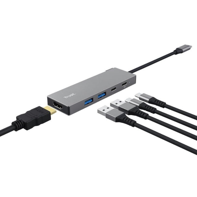 Docking USB Tipo-C Trust Dalyx/ 2xUSB/ 1xHDMI 4K/ 2xUSB Tipo-C/ Gris Main Image