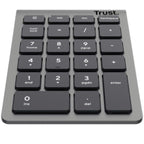 Teclado Numérico Inalámbrico Trust Xalas Wireless/ Plata