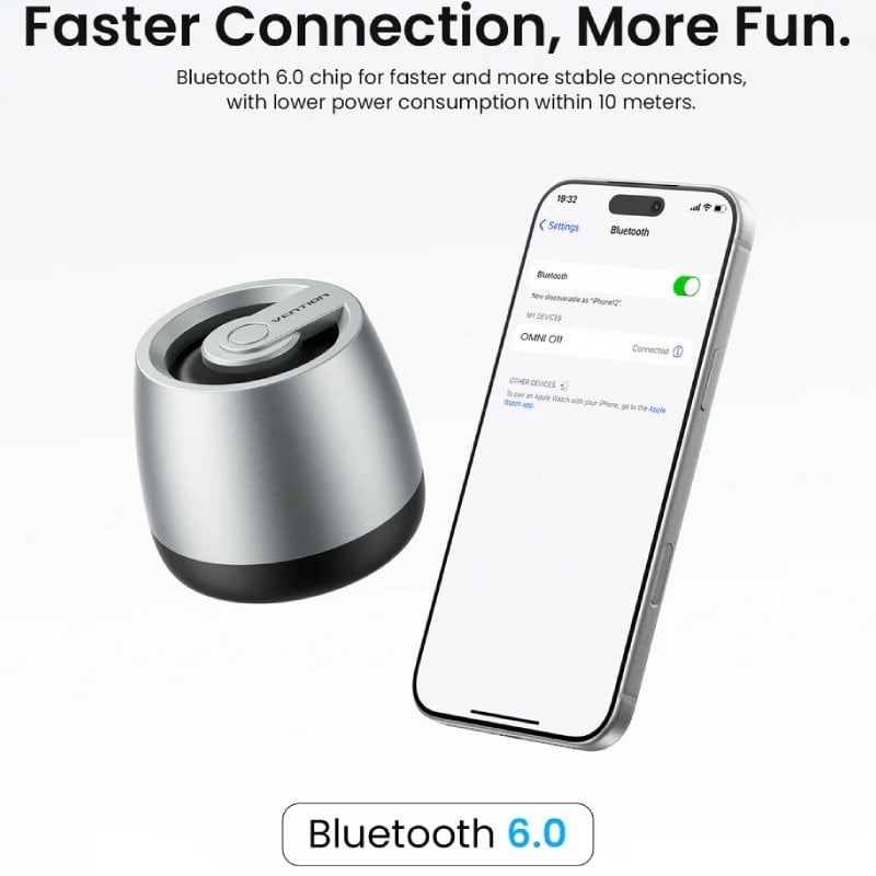 Altavoz con Bluetooth Vention Omni O11 NDCI0/ 5W/ 1.0/ Plata