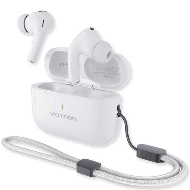 Auriculares Bluetooth Vention Echo Lite E11 Plus con estuche de carga/ Autonomía 6h/ Blancos Hover Image