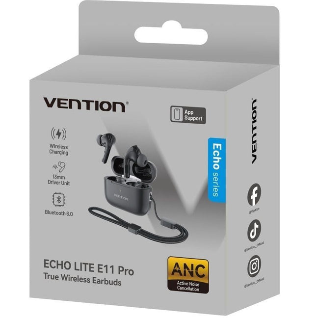 Auriculares Bluetooth Vention Echo Lite E11 Pro con estuche de carga/ Negros Main Image