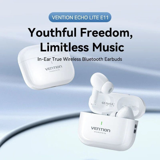 Auriculares Bluetooth Vention Echo Lite E11 con estuche de carga/ Autonomía 6h/ Blancos Main Image